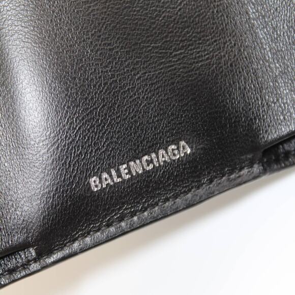 New Balenciaga Tropical Floral Logo Mini Papier Trifold Compact Wallet Small - Picture 9 of 9